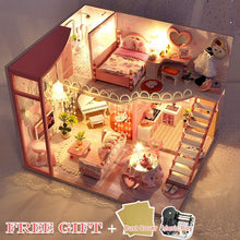 Load image into Gallery viewer, Cutebee DIY DollHouse Wooden Doll Houses Miniature Dollhouse Furniture Kit Toys for Children New Year Christmas Gift  Casa M025
