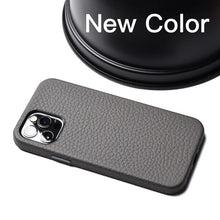 Load image into Gallery viewer, Italian Mastrotto Genuine Leather Case for iPhone 12 Pro Max 11 Xs Luxury High-end Supercar Cowhide Fashion Phone Cases Cover
