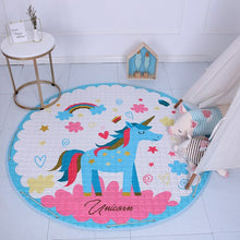 Load image into Gallery viewer, 950g Carpet for Children Baby Play Mats Educational Mat Kids Storage Bag for Toy 150cm Cartoon Round Rug Puzzle Mat On the Floor
