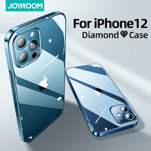Load image into Gallery viewer, Joyroom Clear Case For iPhone 12 11 Pro Max Back PC+TPU Shockproof Full Lens Protection Cover For iPhone 12mini Transparent Case
