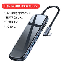Load image into Gallery viewer, Baseus USB Type C HUB to HDMI-compatible Adapter RJ45 Lan Multi USB PD 3.0 USB-C HUB For MacBook Pro Air Dock USBC Splitter HUB
