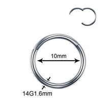 Load image into Gallery viewer, 50Pcs/lot G23 Titanium Hinged Segment Nose Ring Nipple Clicker Ear Cartilage Tragus Helix Lip Piercing Body Jewelry 14G 16G

