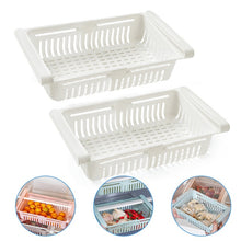 Load image into Gallery viewer, 2Pcs/1pcs Kitchen Accessories Storage Container Refrigerator Organizer Adjustable Plastic Fridge Storage Baskets Pull-out Drawer
